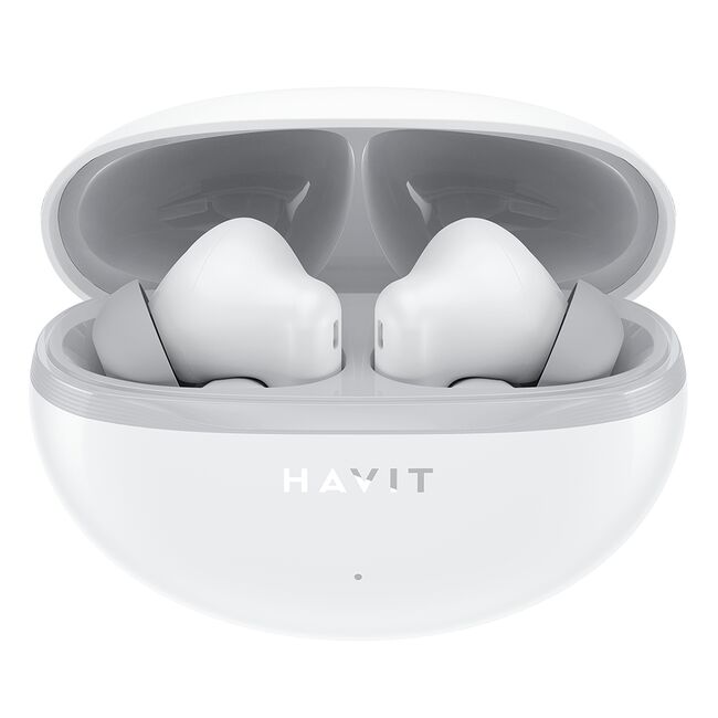 Casti Bluetooth cu microfon, TWS earbuds Havit TW986, alb