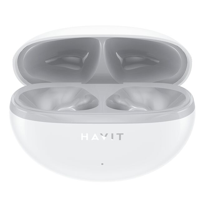 Casti Bluetooth cu microfon, TWS earbuds Havit TW986, alb