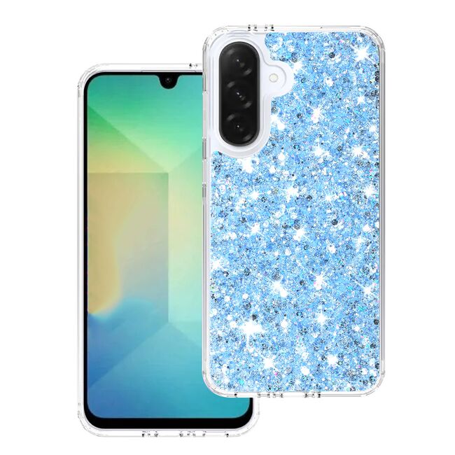 Husa pentru  Samsung Galaxy A26 cu sclipici Liquid Crystal Glitter, Albastru