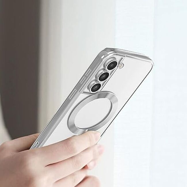 Husa pentru  Samsung Galaxy A56 cu MagSafe si protectie pentru lentile anti-shock 1.5 mm transparent - Auriu