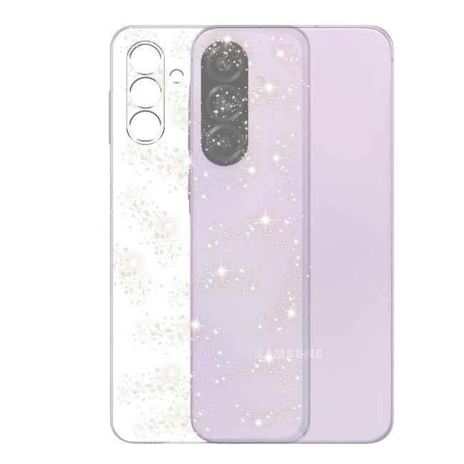 Husa pentru  Samsung Galaxy A56 cu sclipici Liquid Crystal Glitter, Transparent