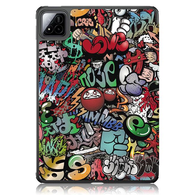 Husa pentru  Xiaomi Pad 7 / 7 Pro tip stand functie sleep/wake-up, protectie 360 - Graffiti
