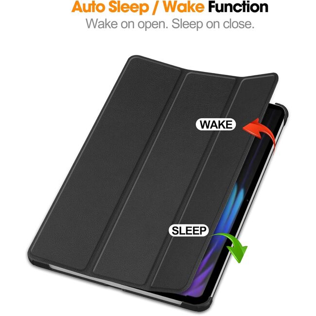 Husa pentru  Xiaomi Pad 7 / 7 Pro tip stand functie sleep/wake-up, protectie 360 - Negru