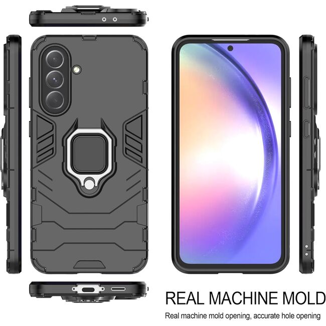 Husa pentru  Samsung Galaxy A36 cu inel Ring Armor Kickstand Tough, Negru