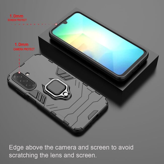 Husa pentru  Samsung Galaxy A26 cu inel Ring Armor Kickstand Tough, Negru