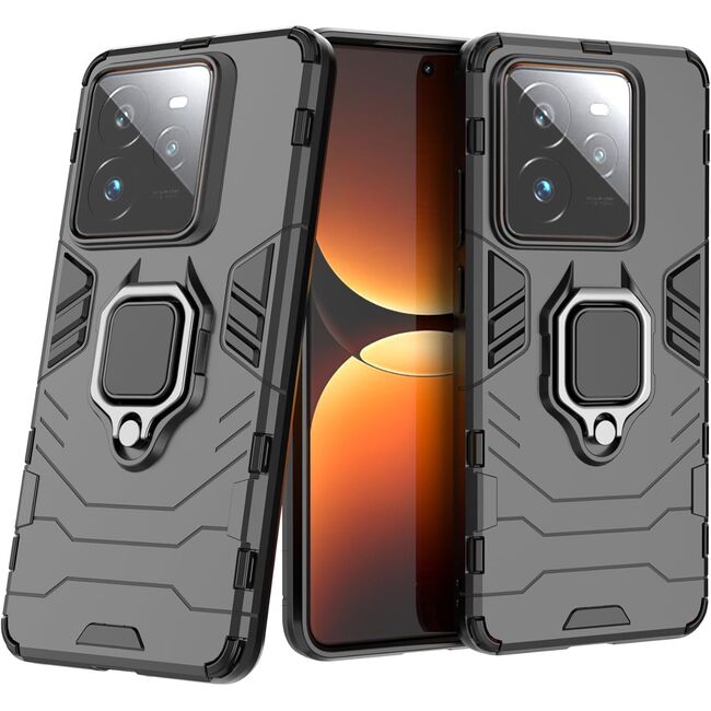 Husa pentru  Realme GT 7 Pro cu inel Ring Armor Kickstand Tough, Negru