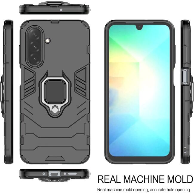 Husa pentru  Samsung Galaxy A26 cu inel Ring Armor Kickstand Tough, Negru
