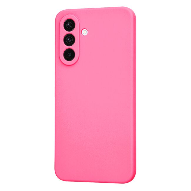 Husa pentru  Samsung Galaxy A36 Liquid Silicone, subțire, captusita cu microfibra, anti amprentă, protectie cameră foto, Fucsia