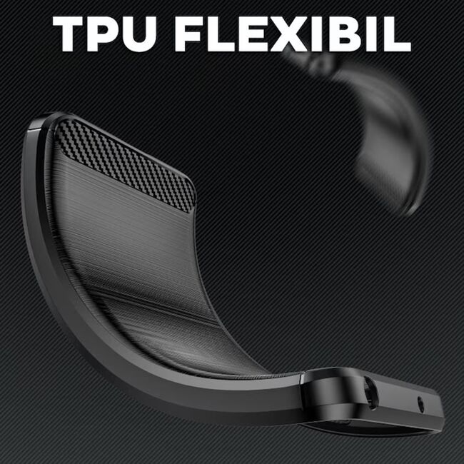 Husa pentru OnePlus 13R Carbon Liquid Silicone, Negru