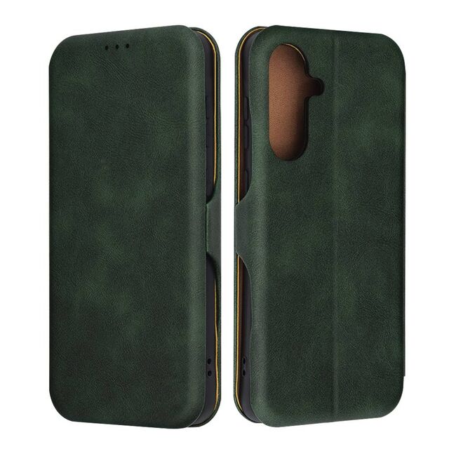 Husa tip carte pentru Samsung Galaxy A56 Smart Wallet fata - spate protectie 360 - Verde