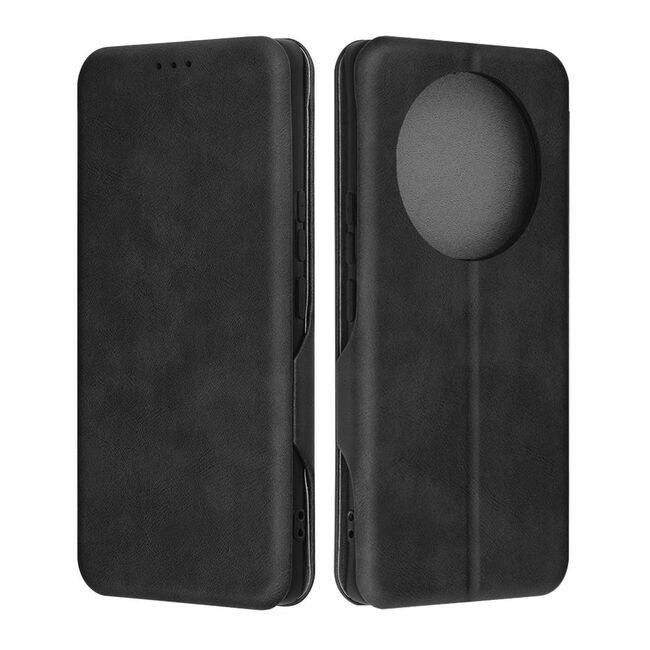 Husa tip carte pentru Honor Magic 7 Lite Smart Wallet fata - spate protectie 360 - Negru