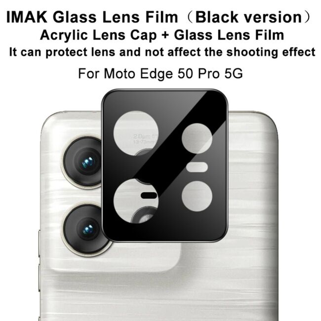 Folie camera Motorola Edge 50 Pro Techsuit Full Glass, negru