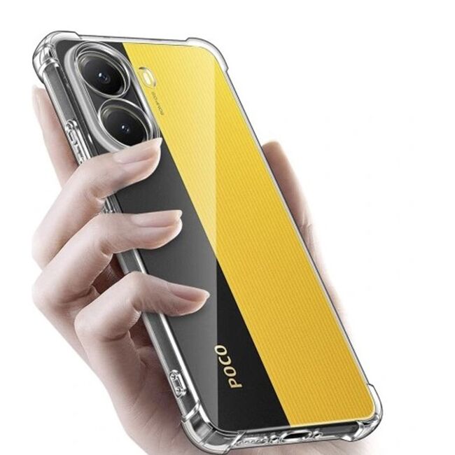 Husa pentru  Poco X7 Pro Slim Anti-Shock 1.5mm reinforced 4 corners, Transparent