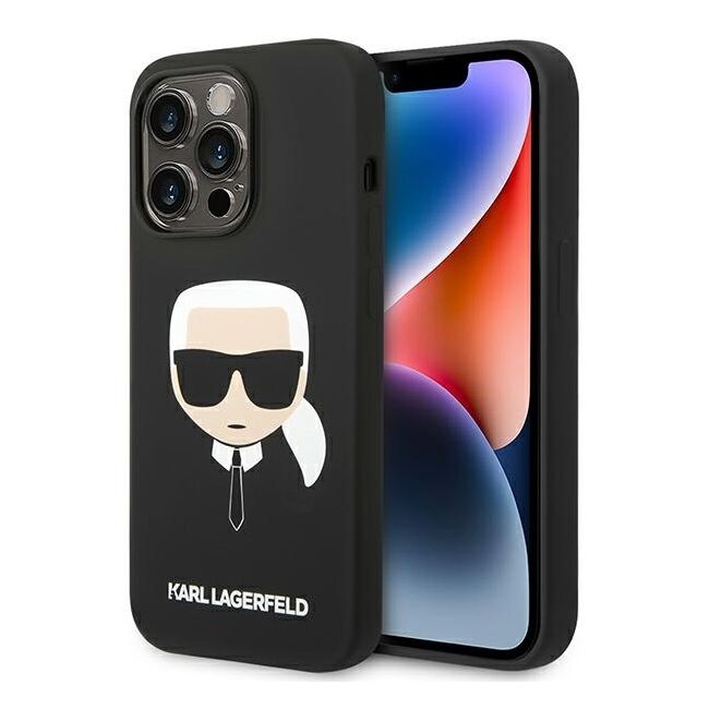 Husa premium pentru  iPhone 14 Pro Max Karl Lagerfeld superior quality - Negru royal
