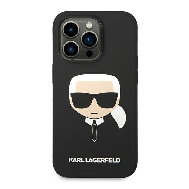 Husa premium pentru  iPhone 14 Pro Max Karl Lagerfeld superior quality - Negru royal
