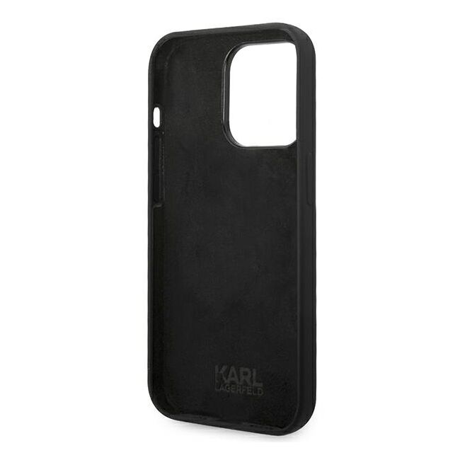 Husa premium pentru  iPhone 14 Pro Max Karl Lagerfeld superior quality - Negru royal