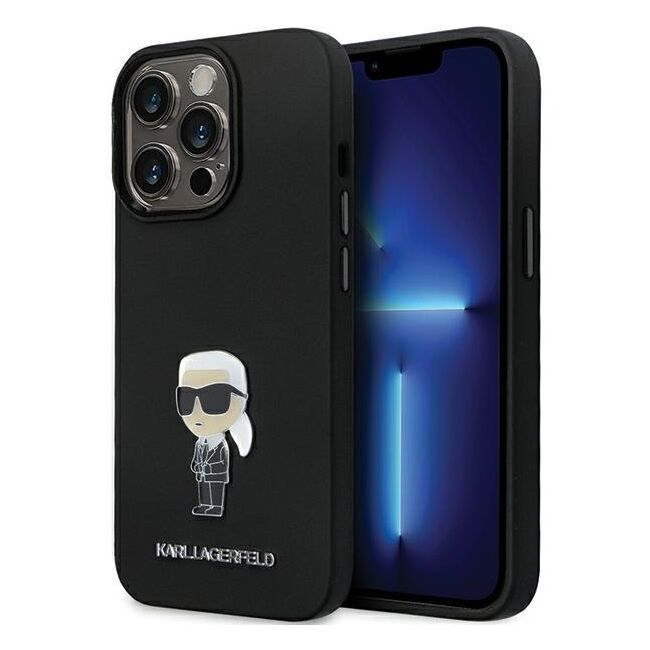 Husa premium pentru  iPhone 14 Pro Max Karl Lagerfeld superior quality - Negru print