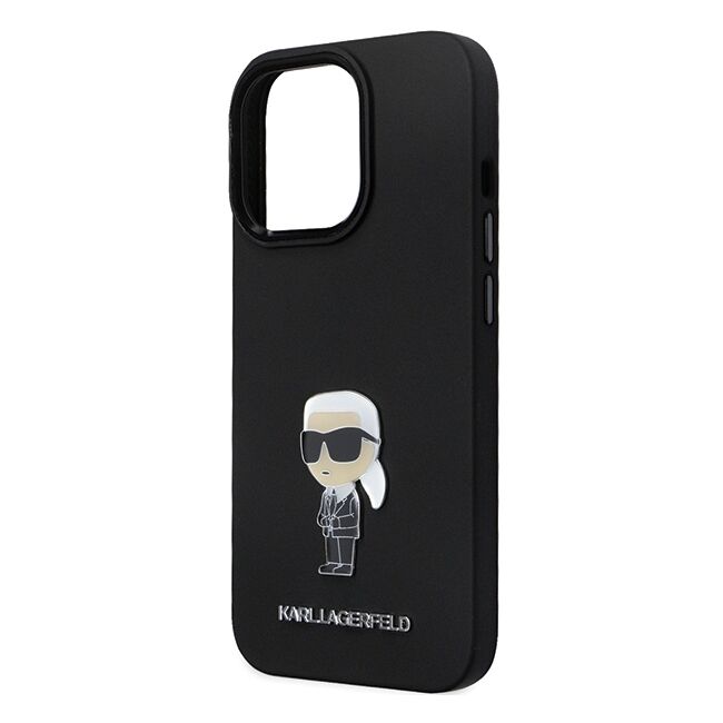 Husa premium pentru  iPhone 14 Pro Max Karl Lagerfeld superior quality - Negru print