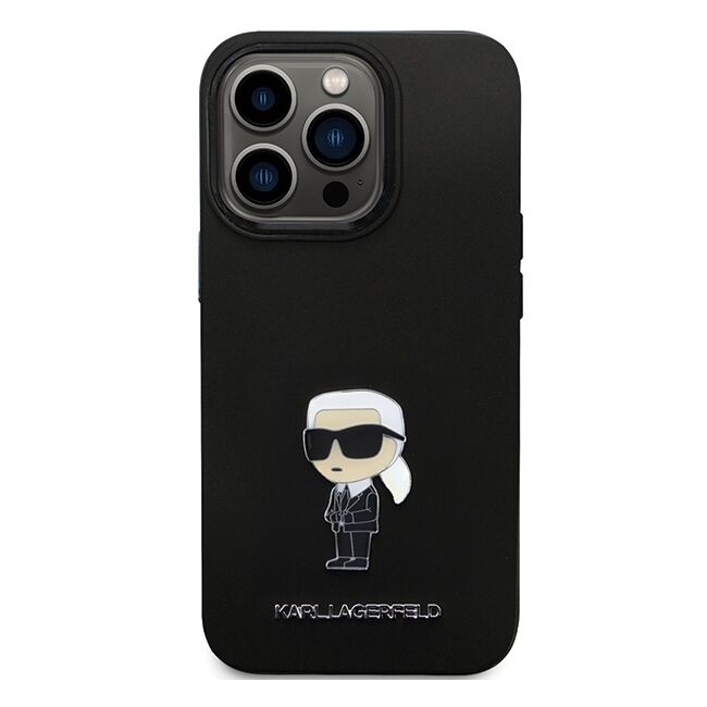 Husa premium pentru  iPhone 14 Pro Max Karl Lagerfeld superior quality - Negru print