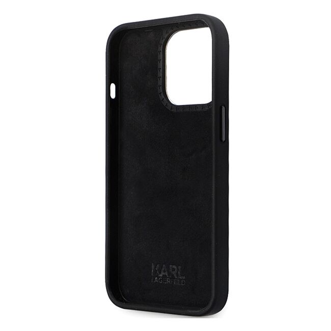 Husa premium pentru  iPhone 14 Pro Max Karl Lagerfeld superior quality - Negru print