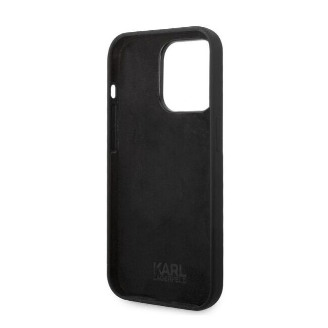 Husa premium pentru  iPhone 14 Pro Max Karl Lagerfeld superior quality - Negru