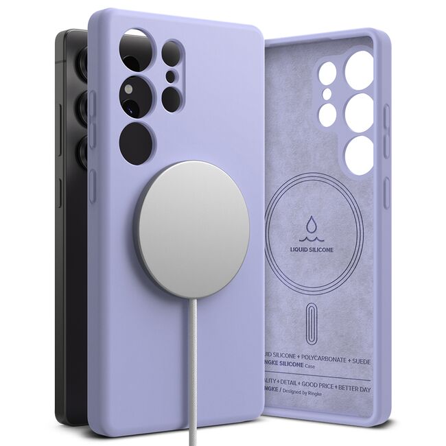 Husa pentru  Samsung Galaxy S25 Ultra Ringke - Silicone Magnetic MagSafe - Lavanda