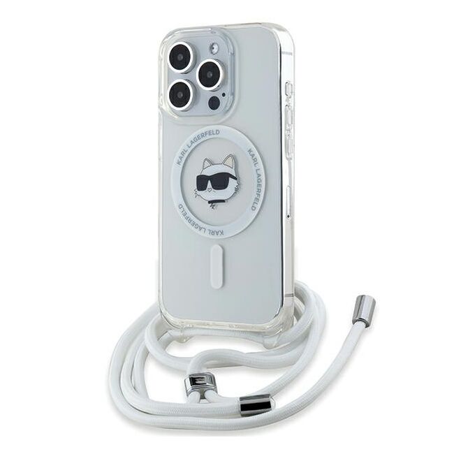 Husa premium pentru  iPhone 14 Pro Max Karl Lagerfeld compatibila Magsafe - Argintiu