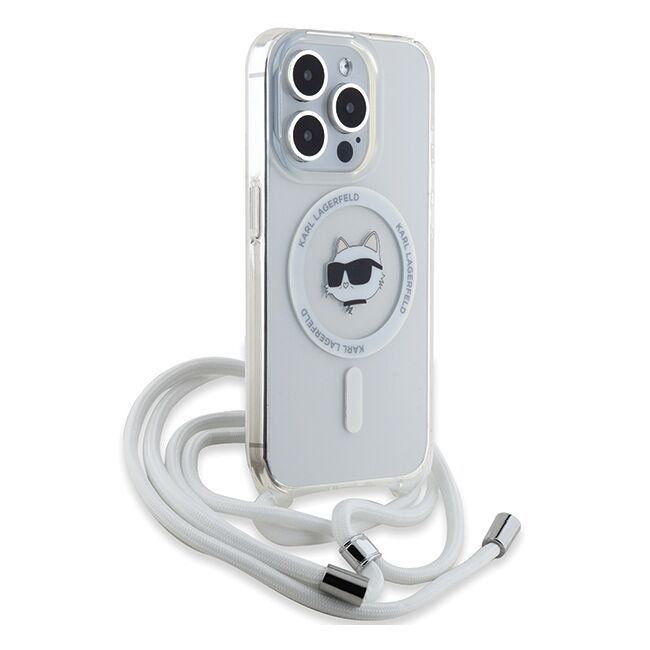 Husa premium pentru  iPhone 14 Pro Max Karl Lagerfeld compatibila Magsafe - Argintiu