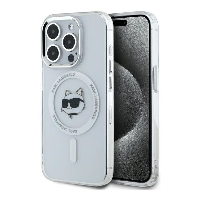 Husa premium pentru  iPhone 14 Pro Max Karl Lagerfeld compatibila Magsafe - Ice