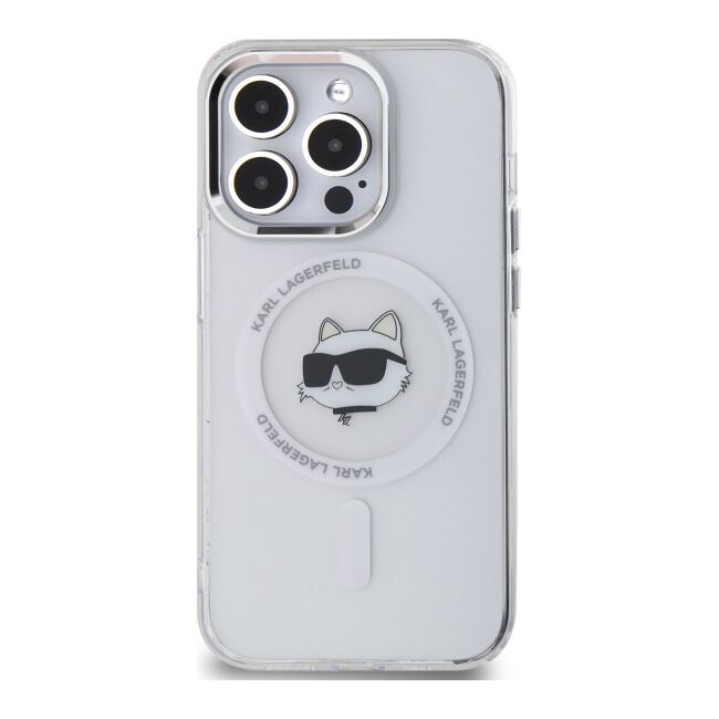 Husa premium pentru  iPhone 14 Pro Max Karl Lagerfeld compatibila Magsafe - Ice