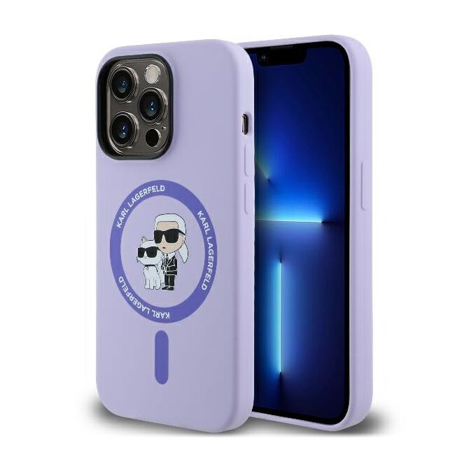 Husa premium pentru  iPhone 14 Pro Max Karl Lagerfeld compatibila Magsafe - Mov
