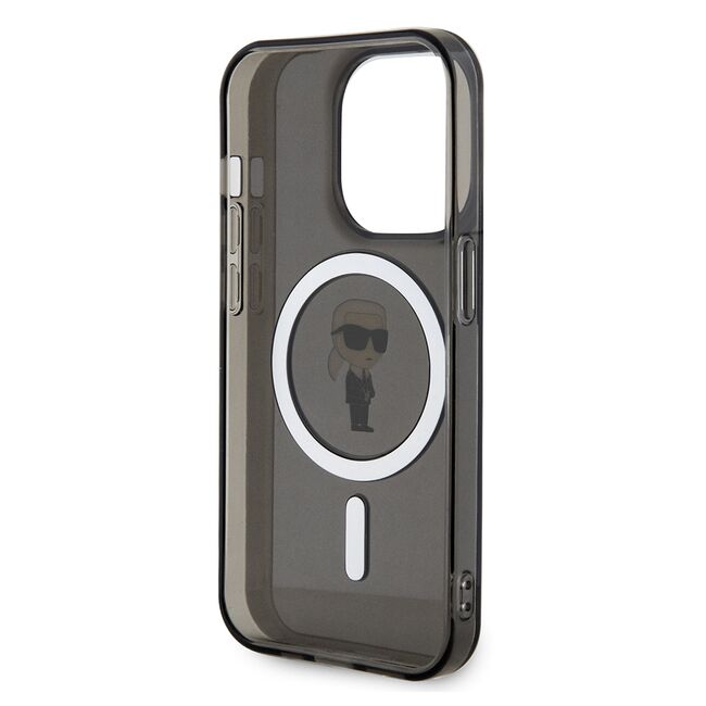 Husa premium pentru  iPhone 14 Pro Max Karl Lagerfeld compatibila Magsafe - Negru denim