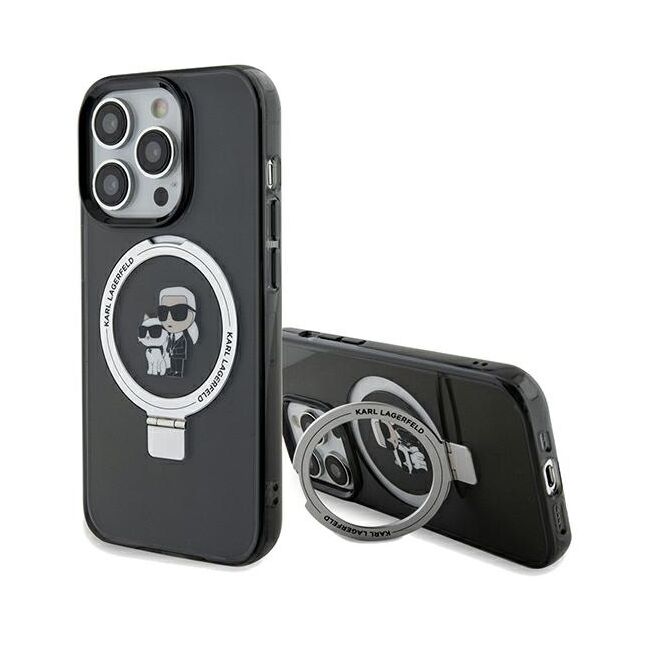 Husa premium pentru  iPhone 14 Pro Max Karl Lagerfeld compatibila Magsafe - Negru royal