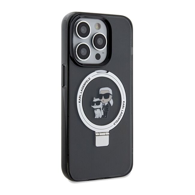 Husa premium pentru  iPhone 14 Pro Max Karl Lagerfeld compatibila Magsafe - Negru royal