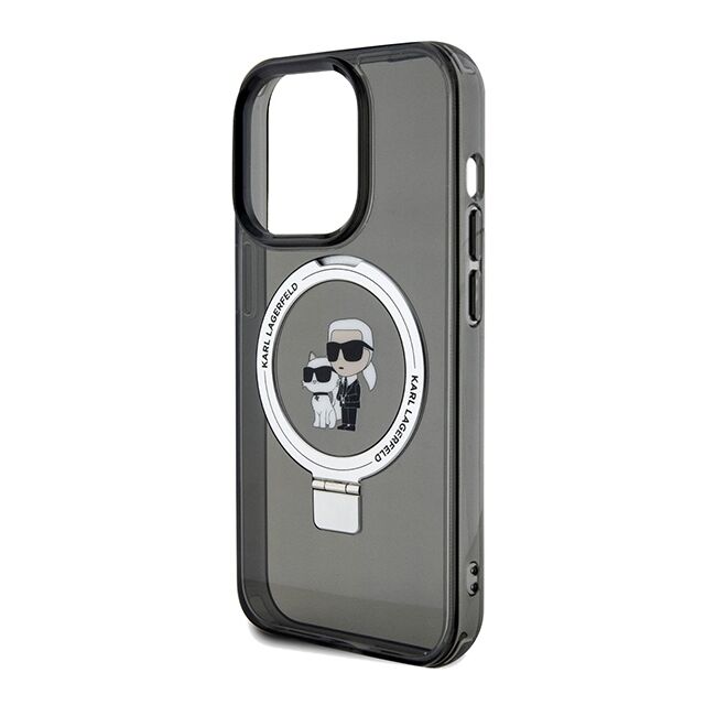 Husa premium pentru  iPhone 14 Pro Max Karl Lagerfeld compatibila Magsafe - Negru royal