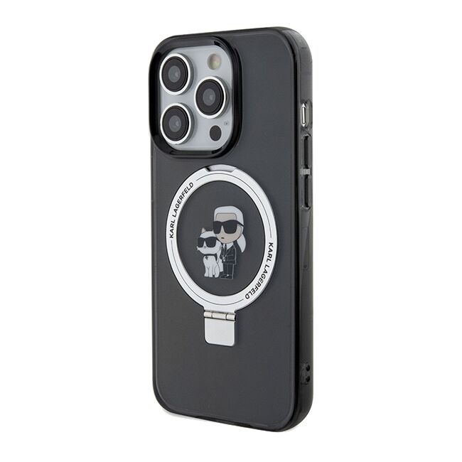 Husa premium pentru  iPhone 14 Pro Max Karl Lagerfeld compatibila Magsafe - Negru royal