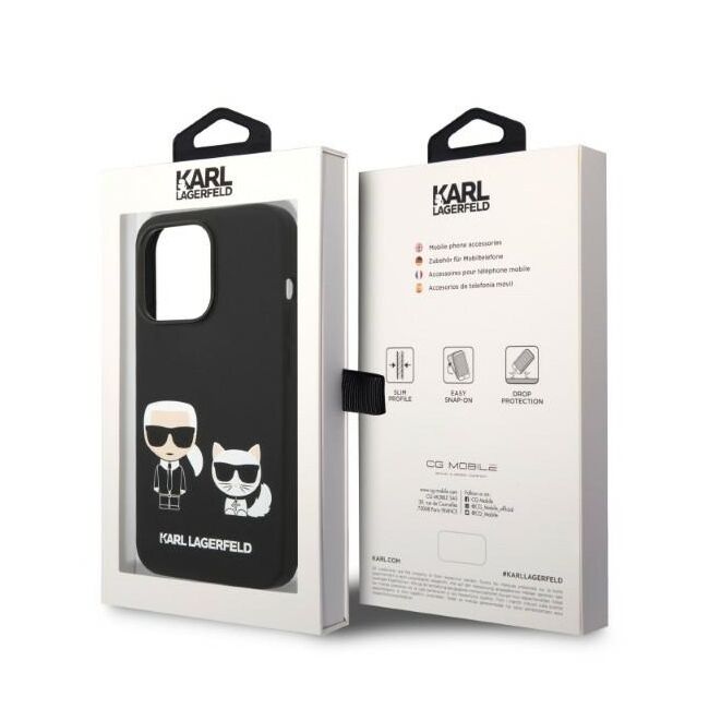 Husa premium pentru  iPhone 14 Pro Max Karl Lagerfeld compatibila Magsafe - Negru