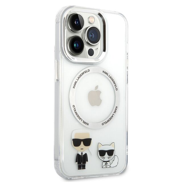 Husa premium pentru  iPhone 14 Pro Max Karl Lagerfeld compatibila Magsafe - Transparent mat