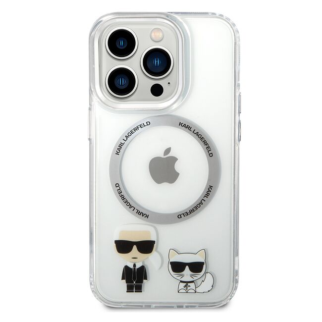 Husa premium pentru  iPhone 14 Pro Max Karl Lagerfeld compatibila Magsafe - Transparent mat