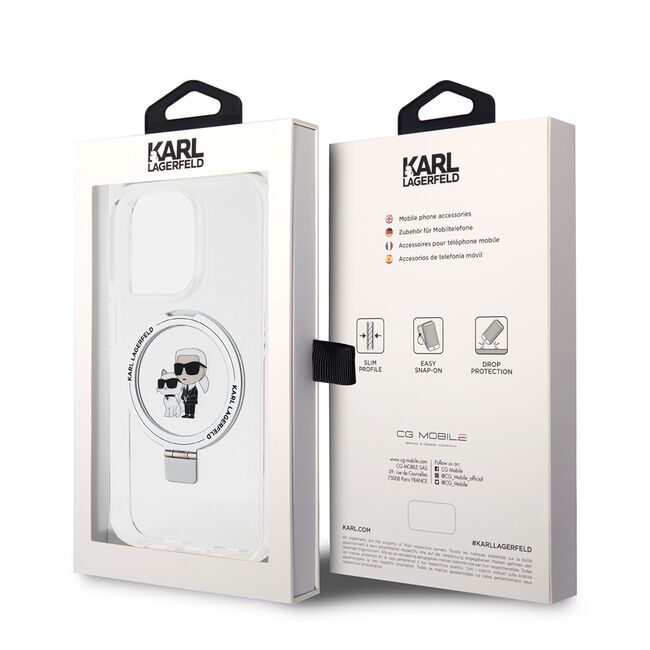 Husa premium pentru  iPhone 14 Pro Max Karl Lagerfeld compatibila Magsafe - Transparent neutru
