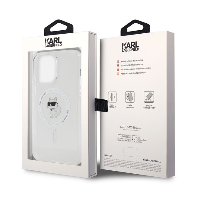 Husa premium pentru  iPhone 14 Pro Max Karl Lagerfeld compatibila Magsafe - Transparent