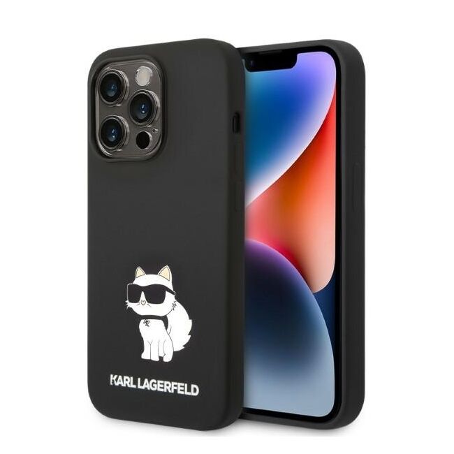 Husa premium pentru  iPhone 14 Pro Max Karl Lagerfeld superior quality - Negru denim