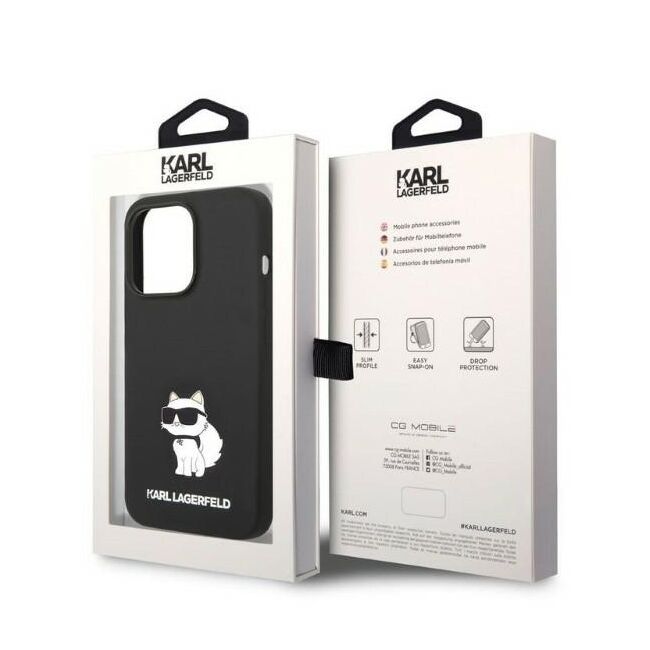 Husa premium pentru  iPhone 14 Pro Max Karl Lagerfeld superior quality - Negru denim