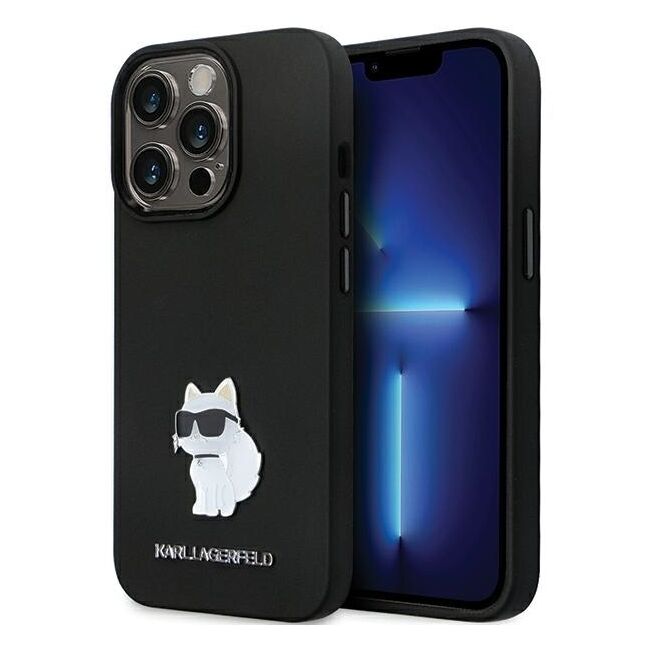 Husa premium pentru  iPhone 14 Pro Max Karl Lagerfeld superior quality - Negru electric