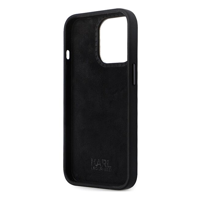 Husa premium pentru  iPhone 14 Pro Max Karl Lagerfeld superior quality - Negru electric