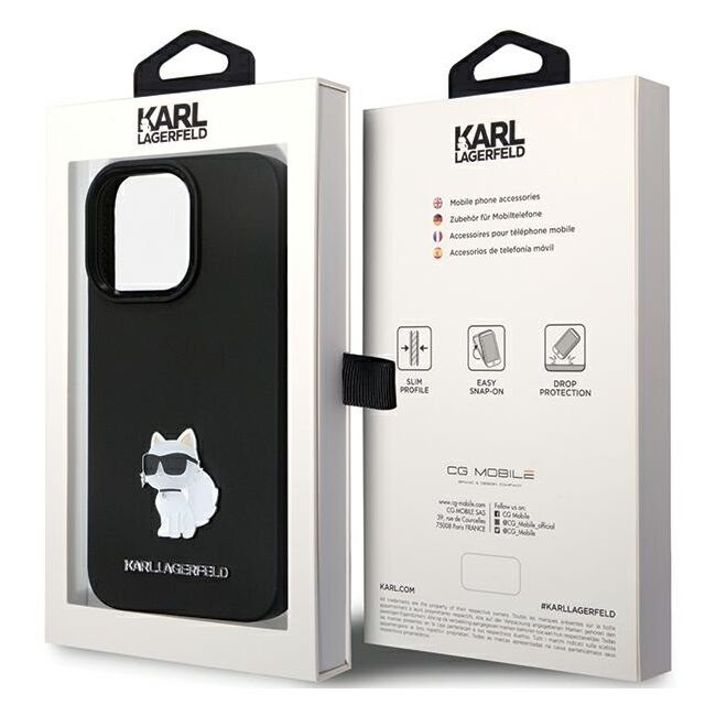 Husa premium pentru  iPhone 14 Pro Max Karl Lagerfeld superior quality - Negru electric