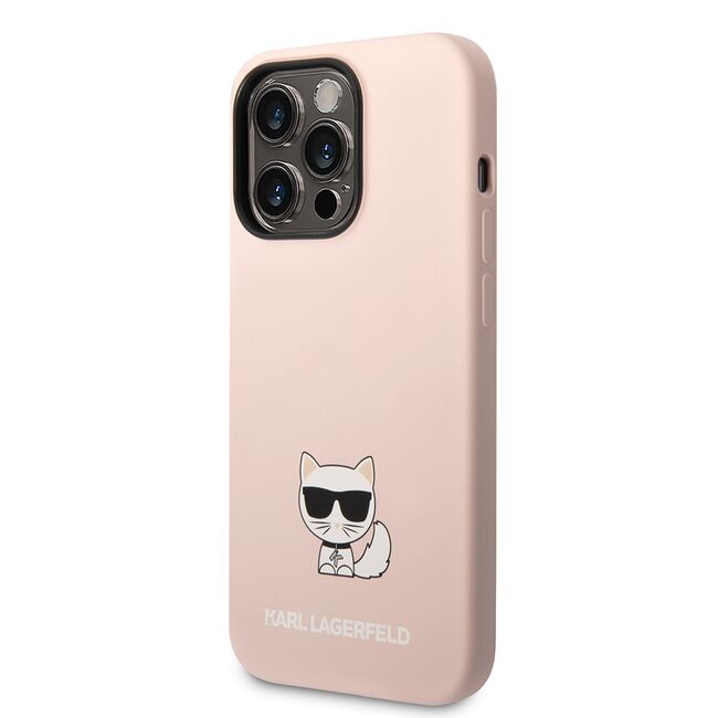 Husa premium pentru  iPhone 14 Pro Max Karl Lagerfeld superior quality - Roz pal
