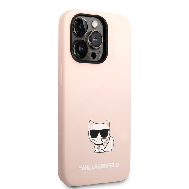 Husa premium pentru  iPhone 14 Pro Max Karl Lagerfeld superior quality - Roz pal