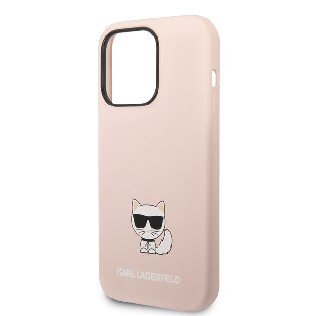 Husa premium pentru  iPhone 14 Pro Max Karl Lagerfeld superior quality - Roz pal