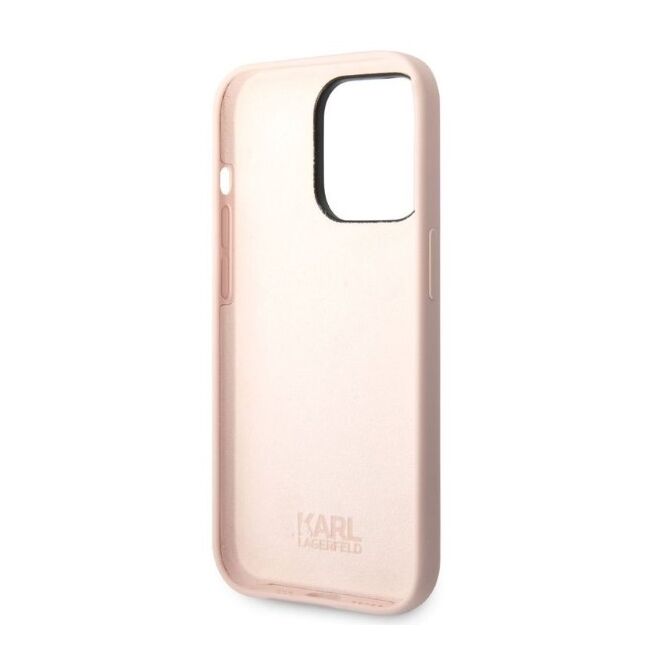 Husa premium pentru  iPhone 14 Pro Max Karl Lagerfeld superior quality - Roz